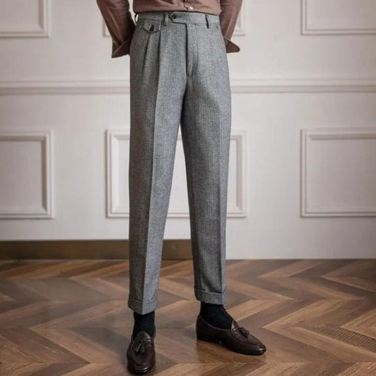 MASON | OLD MONEY WOOL STRAIGHT PANTS
