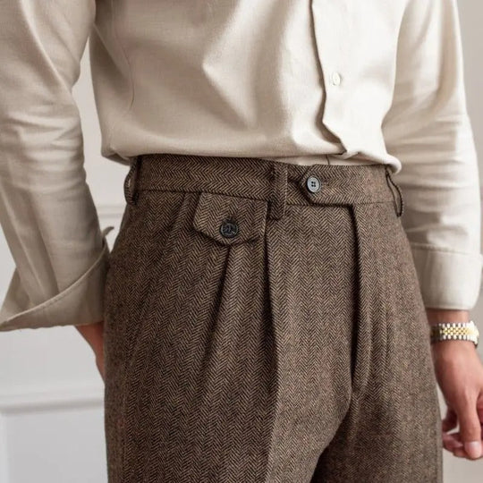 MASON | OLD MONEY WOOL STRAIGHT PANTS